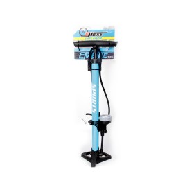 Pompa Bici Da Pavimento Con Manometro Blu Gonfiatore Per Pneumatici Biciclette 160 Psi e Valvola Presta e Schrader