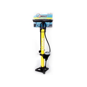 Pompa Bici Da Pavimento Con Manometro Giallo Gonfiatore Per Pneumatici Biciclette 160 Psi e Valvola Presta e Schrader