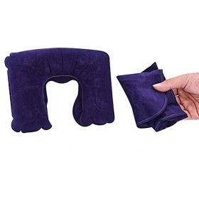Kit Cuscino Gonfiabile da Viaggio Cuscino Cervicale + Mascherina per Dormire + Tappi per Orecchie