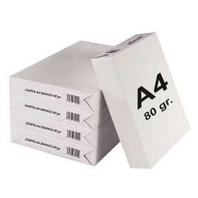 5 Risme Carta A4 80g Totale 2500 Foglie