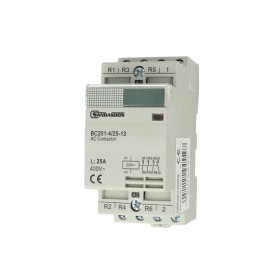 SANDASDON Contattore Modulare 4P 25A 400V 1 Contatto Aperto NO + 3 Contatti Chiusi NC Tipo 13