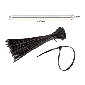 25 Fascette Cablaggio Stringicavo 400X7,2mm Colore Nera Per Legare Fili Cavi Fino Diametro Massimo di 105mm