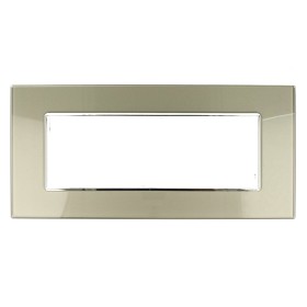 SANDASDON Placca Cristal 6M Bronzo Effetto Vetro Compatibile Con Con Bticino Axolute