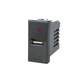 SANDASDON Modulo Caricatore USB 5V 2,1A Nero Compatibile Con Bticino Axolute