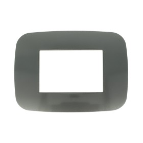 SANDASDON Placca Futura 3M Acciaio Scuro Compatibile Con Bticino Axolute