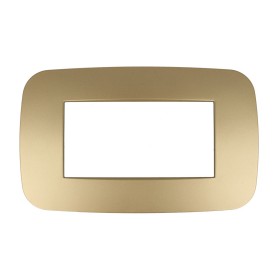 SANDASDON Placca Futura 4M Oro Compatibile Con Con Bticino Axolute