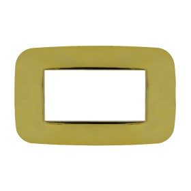 SANDASDON Placca Futura 4M Oro Lucido Compatibile Con Con Bticino Axolute