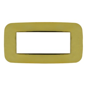 SANDASDON Placca Futura 6M Oro Lucido Compatibile Con Con Bticino Axolute