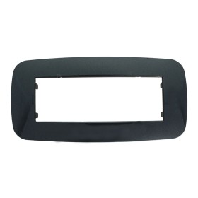 SANDASDON Placca Futura 6M Nero Compatibile Con Con Bticino Axolute