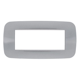 SANDASDON Placca Futura 6M Silver Compatibile Con Con Bticino Axolute