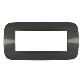 SANDASDON Placca Futura 6M Acciaio Scuro Compatibile Con Con Bticino Axolute