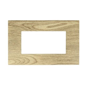 SANDASDON Placca Flat Slim Sottile 4M Legno Chiaro Compatibile Con Bticino Axolute Air