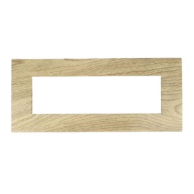 SANDASDON Placca Flat Slim Sottile 6M Legno Chiaro Compatibile Con Bticino Axolute Air