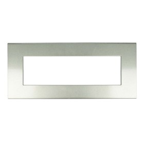 SANDASDON Placca Flat Slim Sottile 6M Silver Argento Compatibile Con Bticino Axolute Air