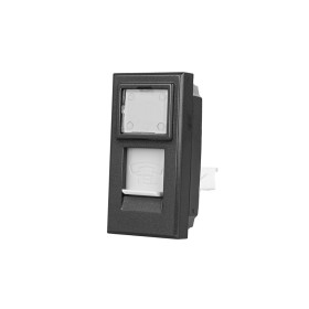 SANDASDON Presa Telefonica RJ11 Nero Coperchio Compatibile Con Bticino Axolute