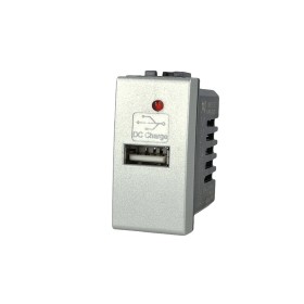SANDASDON Modulo Caricatore USB 5V 2,1A Grigio Compatibile Con Bticino Living