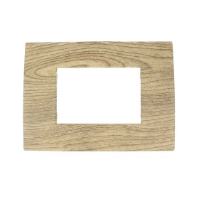 SANDASDON Placca Slim Sottile 3M Legno Chiaro Compatibile Con Bticino Living Light Air