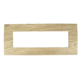 SANDASDON Placca Slim Sottile 7M Legno Chiaro Compatibile Con Bticino Living Light Air