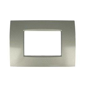 SANDASDON Placca Quadra 3M Titanio Compatibile Con Bticino Living