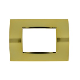 SANDASDON Placca Quadra 3M Oro Lucido Compatibile Con Bticino Living