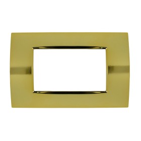 SANDASDON Placca Quadra 4M Oro Lucido Compatibile Con Con Bticino Living