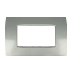 SANDASDON Placca Quadra 4M Silver Compatibile Con Con Bticino Living
