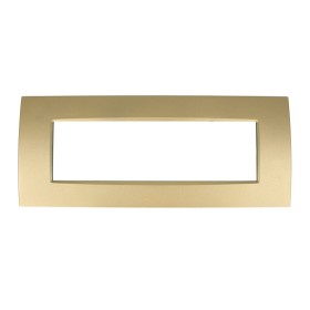SANDASDON Placca Quadra 7M Oro Compatibile Con Con Bticino Living
