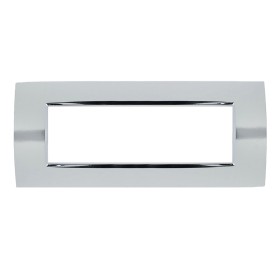 SANDASDON Placca Quadra 7M Cromo Lucido Compatibile Con Con Bticino Living