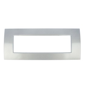 SANDASDON Placca Quadra 7M Silver Compatibile Con Con Bticino Living