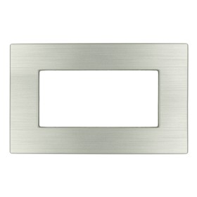 SANDASDON Placca Dynamic 4M Tecnopolimero Satinato Colore Argento Compatibile Con Con Bticino Matix
