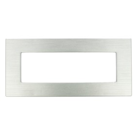 SANDASDON Placca Dynamic 6M Tecnopolimero Satinato Colore Argento Compatibile Con Con Bticino Matix