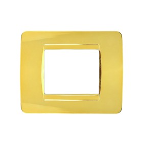 SANDASDON Placca Classic 2M Colore Oro Lucido Compatibile Con Con Bticino Matix