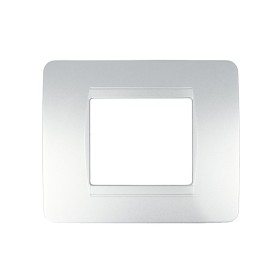 SANDASDON Placca Classic 2M Colore Cromo Lucido Compatibile Con Con Bticino Matix