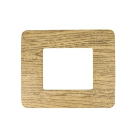 SANDASDON Placca Classic 2M Colore Legno Scuro Compatibile Con Con Bticino Matix