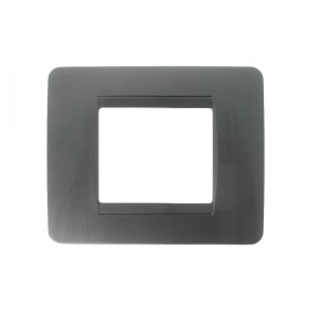 SANDASDON Placca Classic 2M Colore Acciaio Scuro Compatibile Con Con Bticino Matix