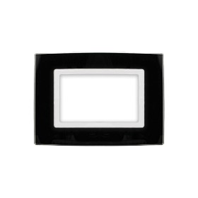 SANDASDON Placca Elegance In Vetro Cristallo Plexiglass Lucido 3M Nero Compatibile Con Bticino Matix
