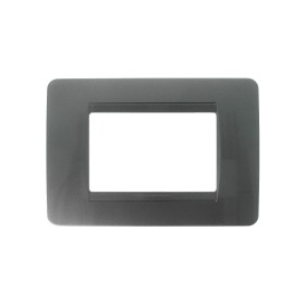 SANDASDON Placca Classic 3M Acciaio Scuro Compatibile Con Bticino Matix