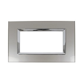 SANDASDON Placca Elegance In Vetro Cristallo Plexiglass Lucido 4M Bronzo Compatibile Con Bticino Matix
