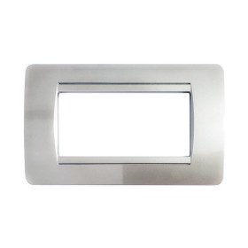 SANDASDON Placca Classic 4M Cromo Lucido Compatibile Con Bticino Matix