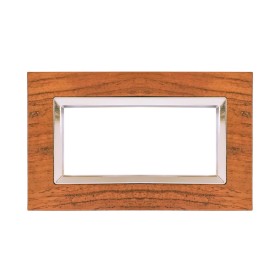 SANDASDON Placca Elegance 4M Legno Ciliegio Compatibile Con Bticino Matix