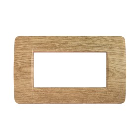 SANDASDON Placca Classic 4M Legno Scuro Compatibile Con Bticino Matix