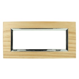 SANDASDON Placca Elegance 6M Frassino Legno Compatibile Con Bticino Matix