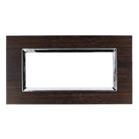 SANDASDON Placca Elegance 6M Legno Wenge Compatibile Con Bticino Matix