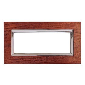SANDASDON Placca Elegance 6M Legno Noce Scuro Compatibile Con Bticino Matix
