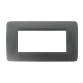 SANDASDON Placca Classic 6M Acciaio Scuro Compatibile Con Bticino Matix