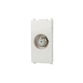 SANDASDON Presa TV SAT Satellitare Tipo F Bianco Compatibile Con Vimar Plana