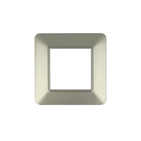 SANDASDON Placca Basic 2M Titanio Compatibile Con Vimar Plana