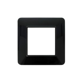 SANDASDON Placca Basic 2M Nero Compatibile Con Vimar Plana