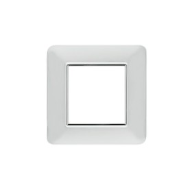 SANDASDON Placca Basic 2M Cromo Lucido Compatibile Con Vimar Plana