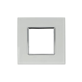 SANDASDON Placca Vitra 2M Bianco Compatibile Con Vimar Plana